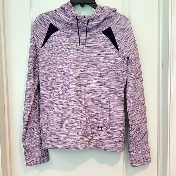 Under Armour Tops - Women's Under Armour Size Medium Purple and White Marbled Hoodie